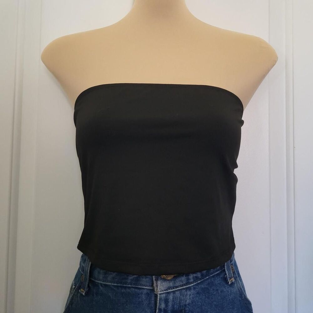 Shein Women's Black Crop-top